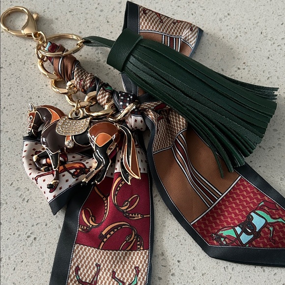 Piper K Equestrian Hand Painted Bag Charm Keychain - Picture 2 of 11